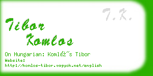 tibor komlos business card